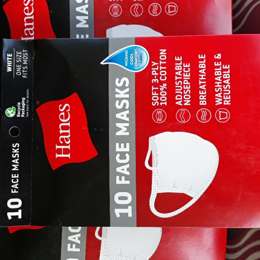 Hanes Cotton‎ Face Masks (10)